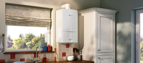 A wall mounted boiler